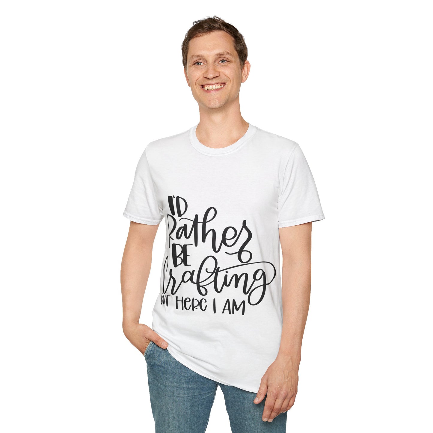 I'd Rather Be Crafting Unisex Softstyle T-Shirt