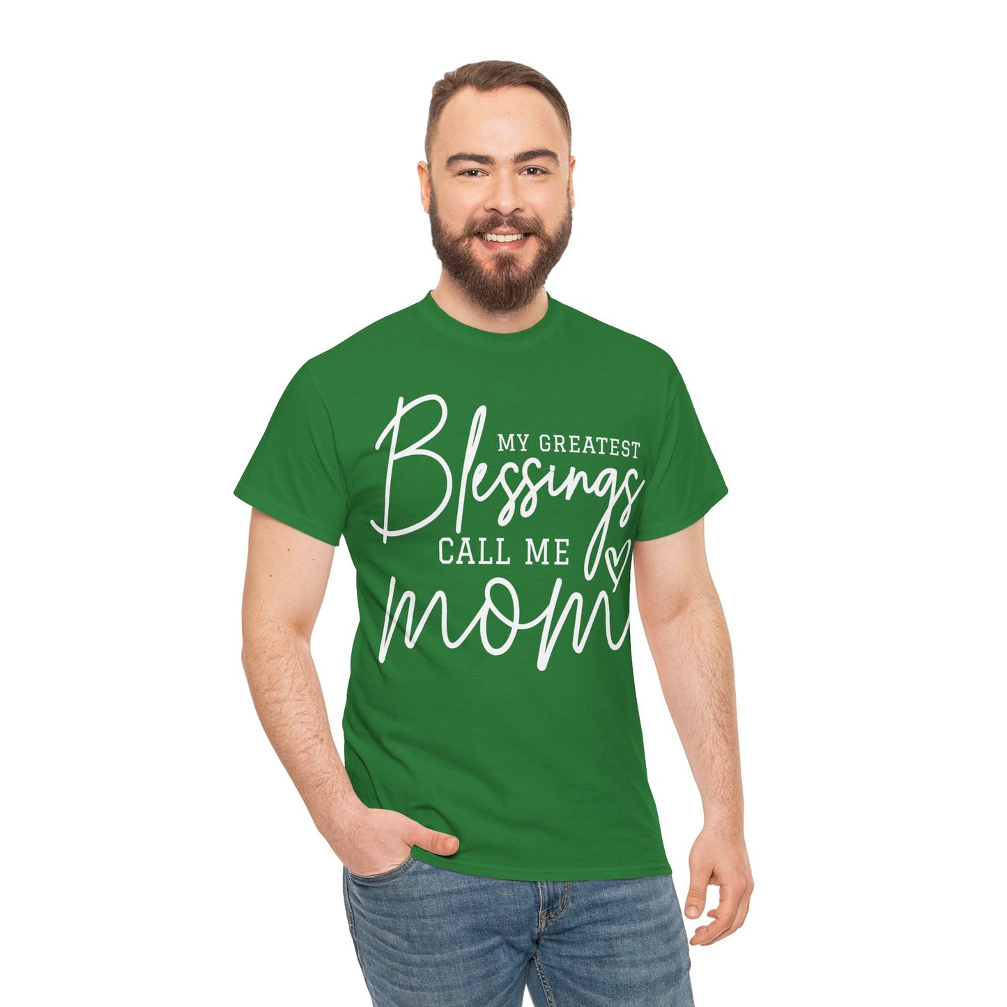 My Greatest Blessings Call Me Mom Heavy Cotton Tee