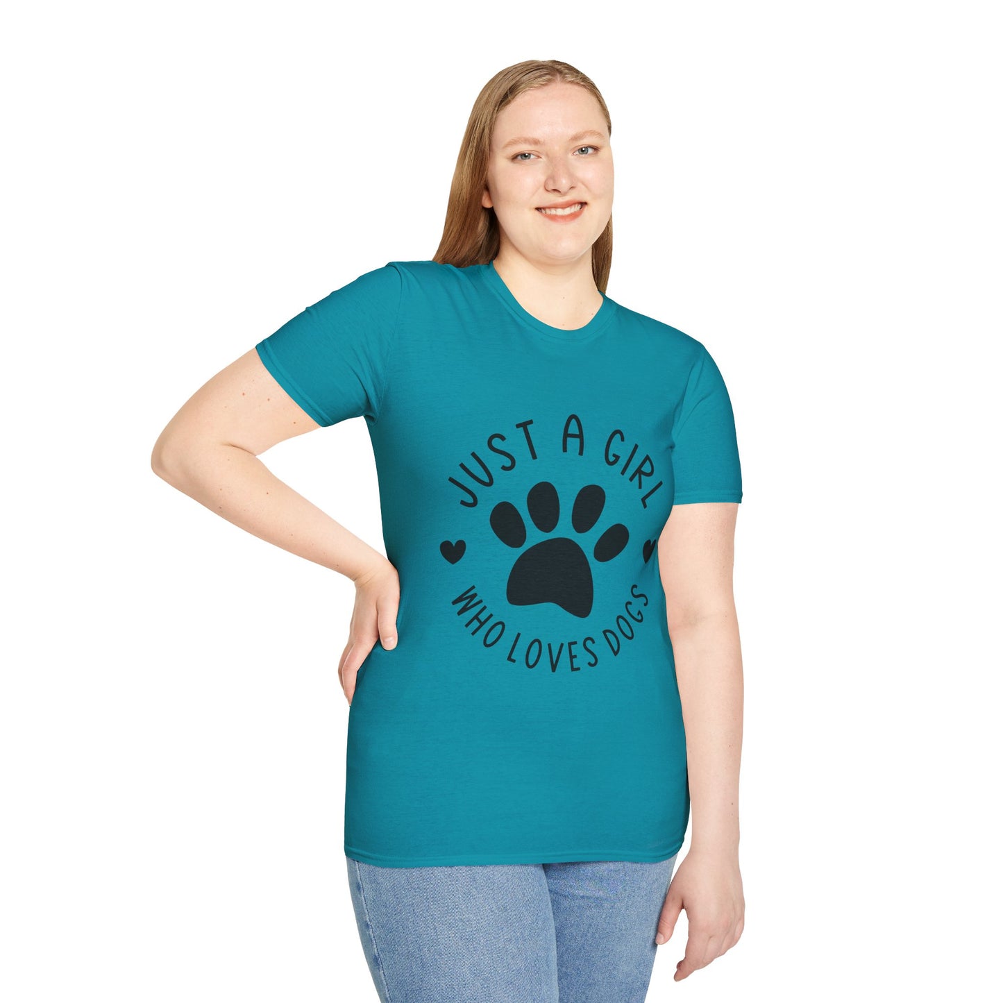 Just A Girl Who Loves Dogs Unisex Softstyle Tee