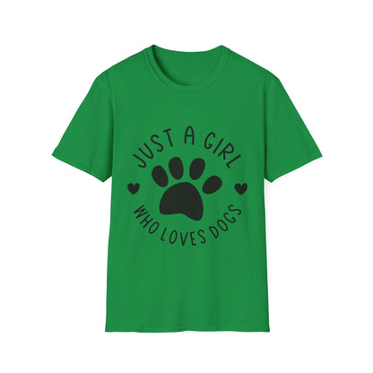 Just A Girl Who Loves Dogs Unisex Softstyle Tee