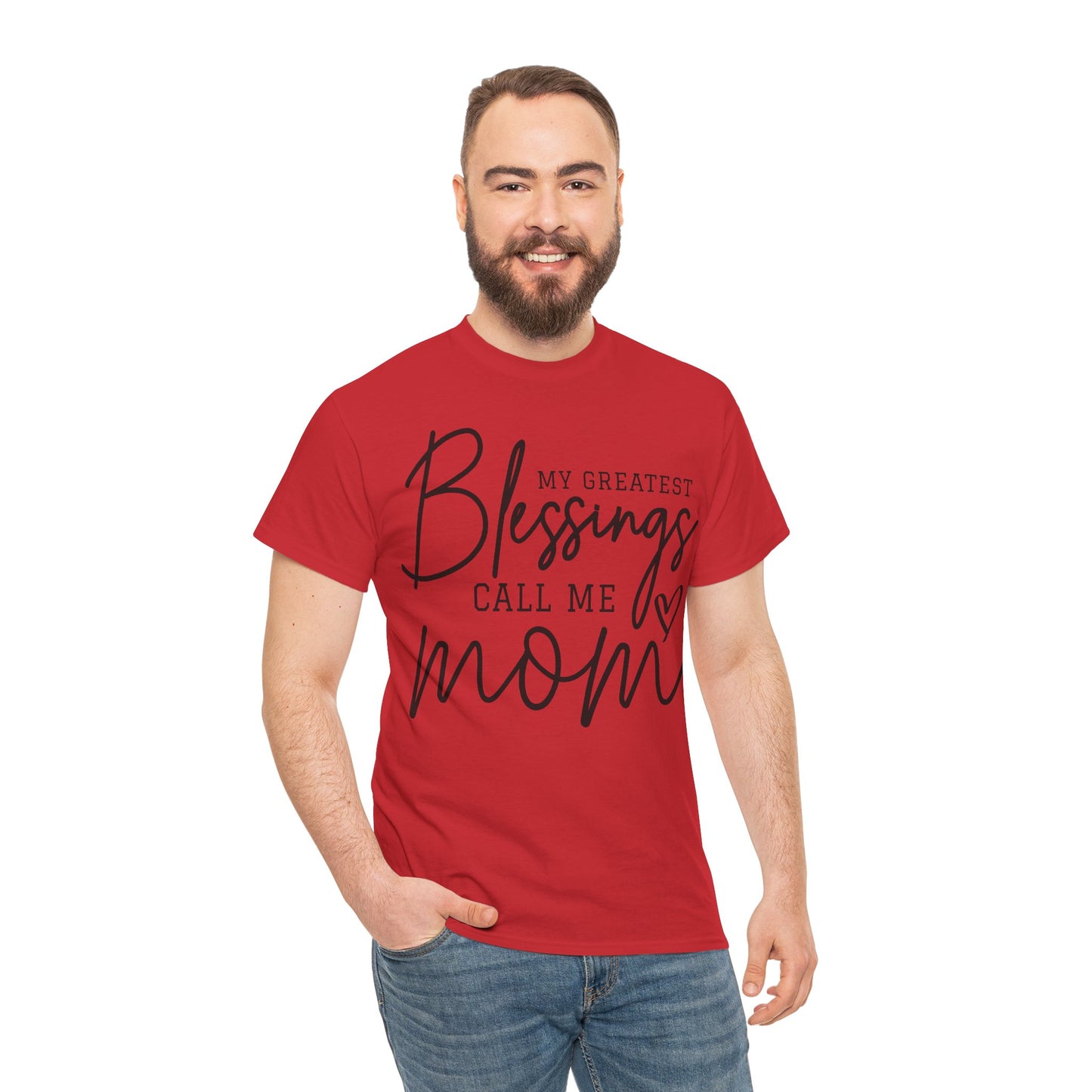 My Greatest Blessings Call Me Mom Heavy Cotton Tee