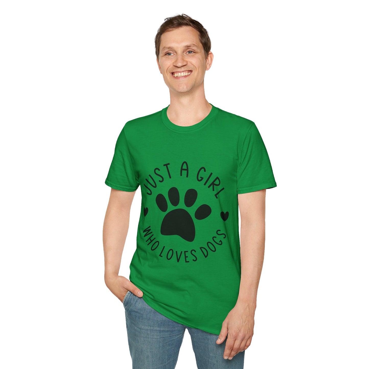 Just A Girl Who Loves Dogs Unisex Softstyle Tee