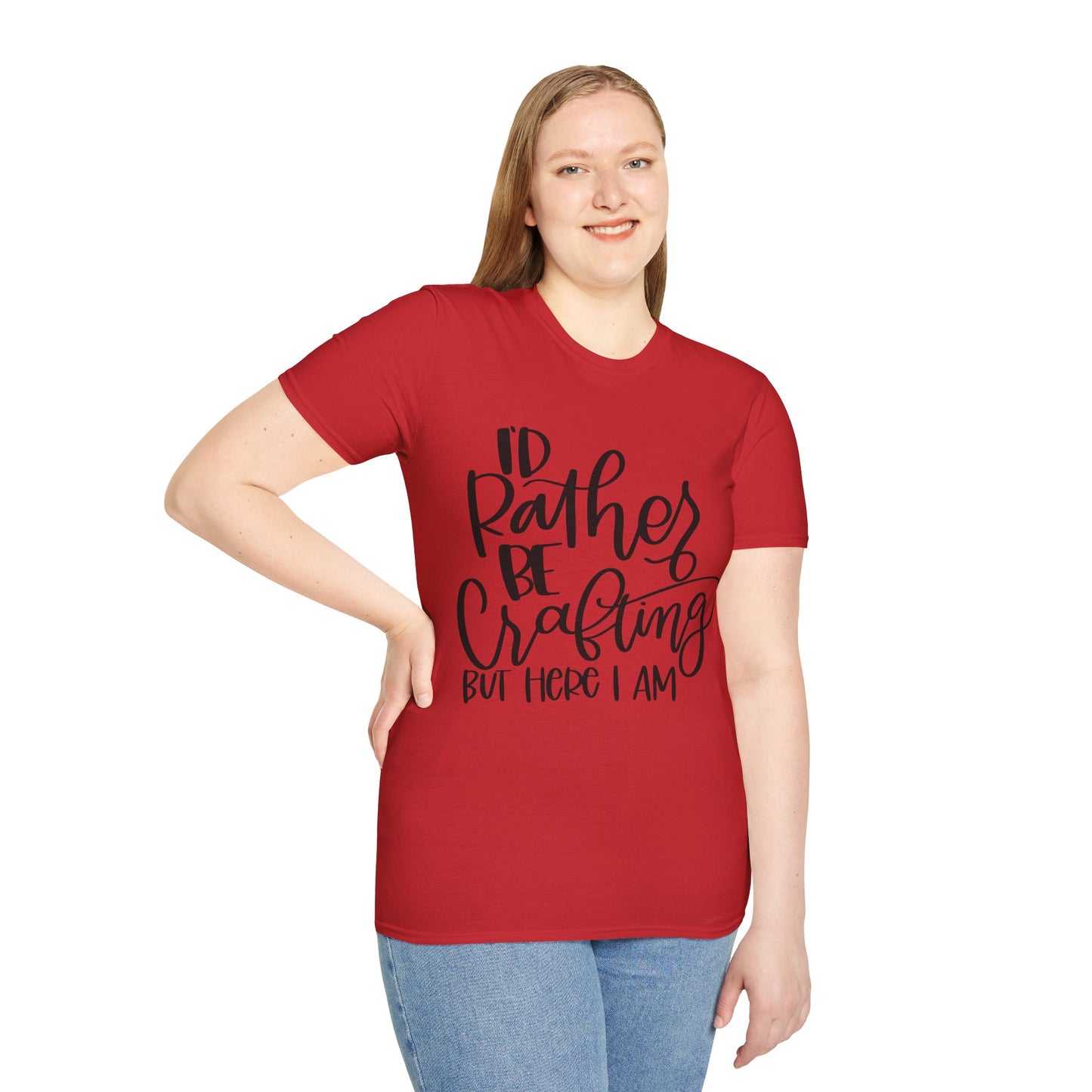 I'd Rather Be Crafting Unisex Softstyle T-Shirt