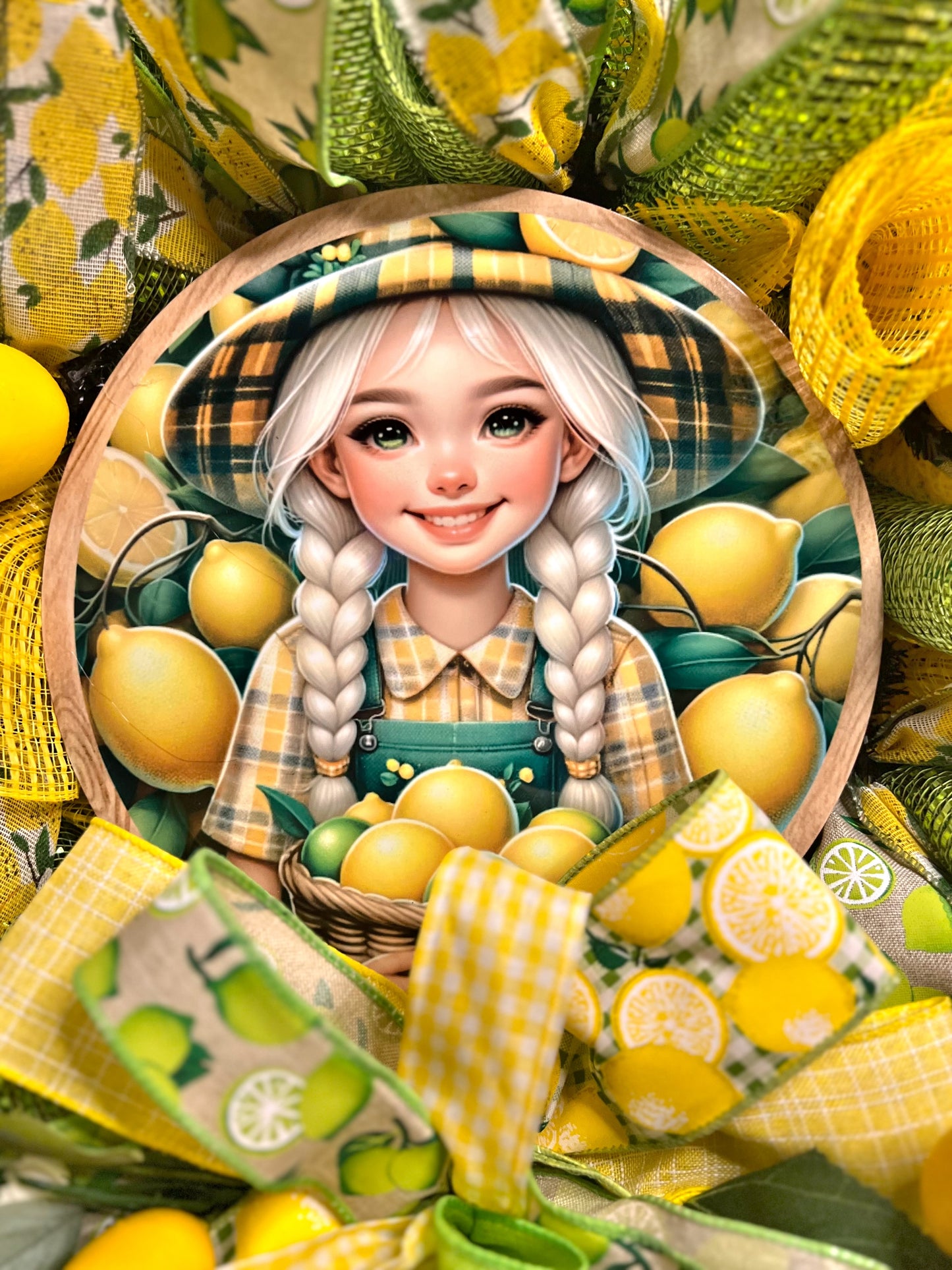 Fruitful Seasons Lemon Girl Wreath