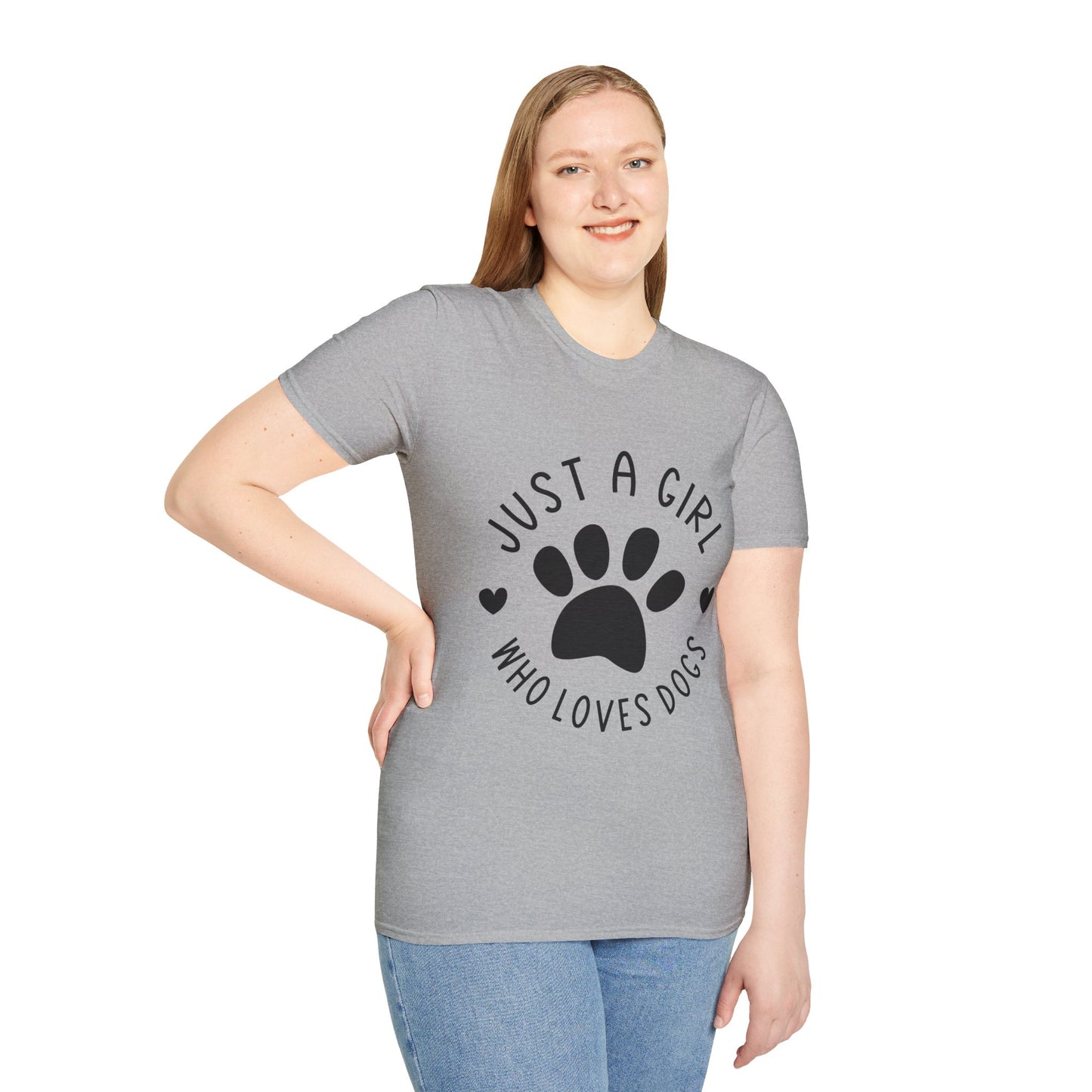 Just A Girl Who Loves Dogs Unisex Softstyle Tee