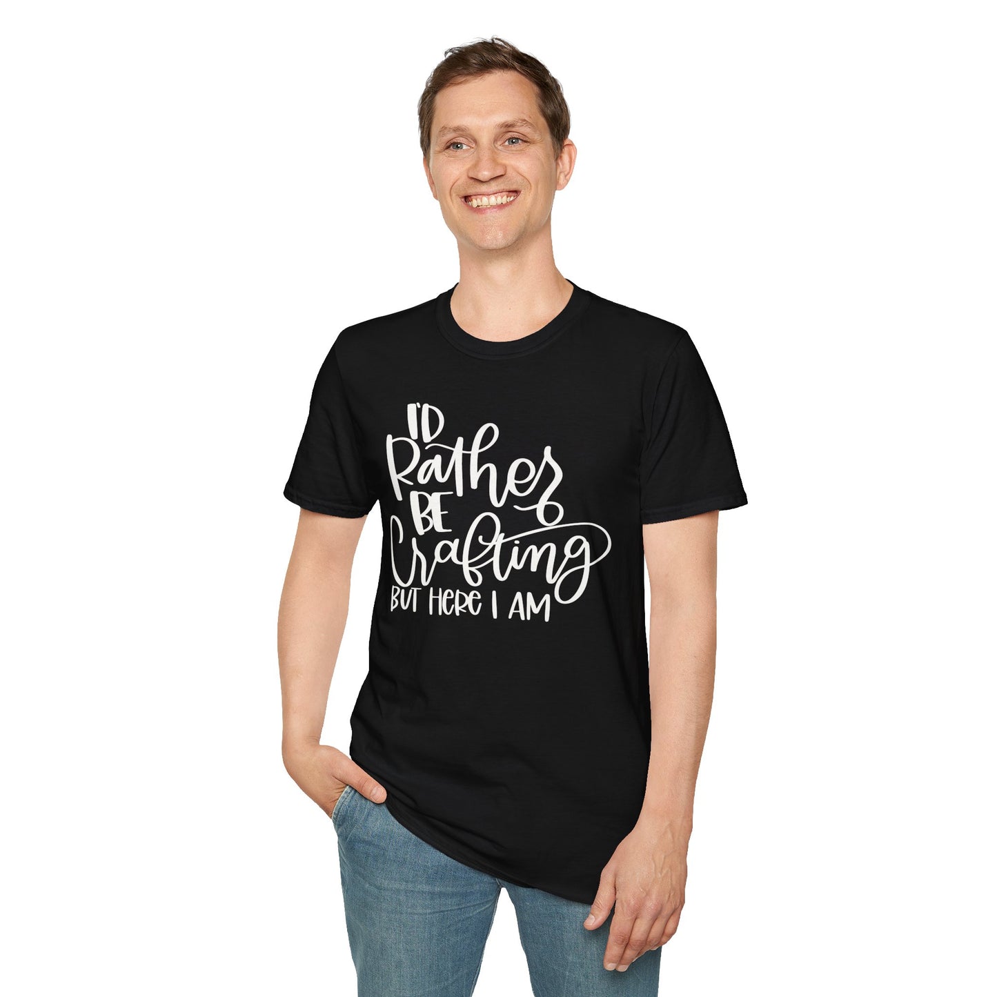 I'd Rather Be Crafting Unisex Softstyle T-Shirt