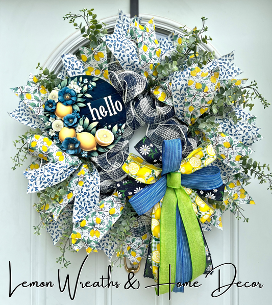 Magnolias & Lemons Hello Wreath