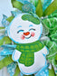 Lime Green Snowgirl Winter Wreath