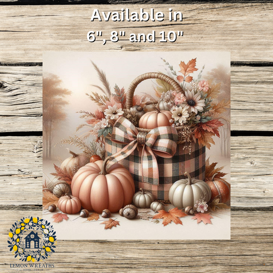 Autumn Harvest Charm Metal Sign