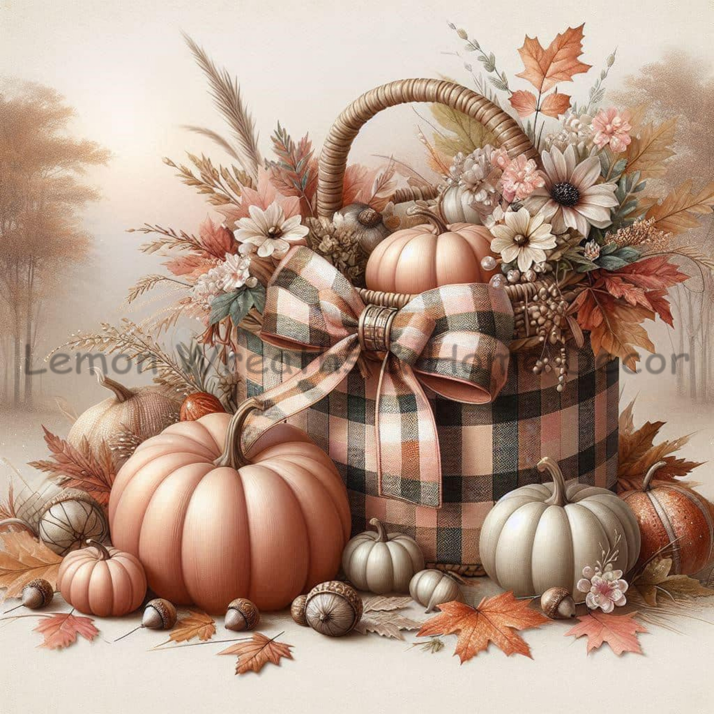 Autumn Harvest Charm Metal Sign