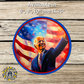 Joe Biden Waving Watercolor Metal Sign