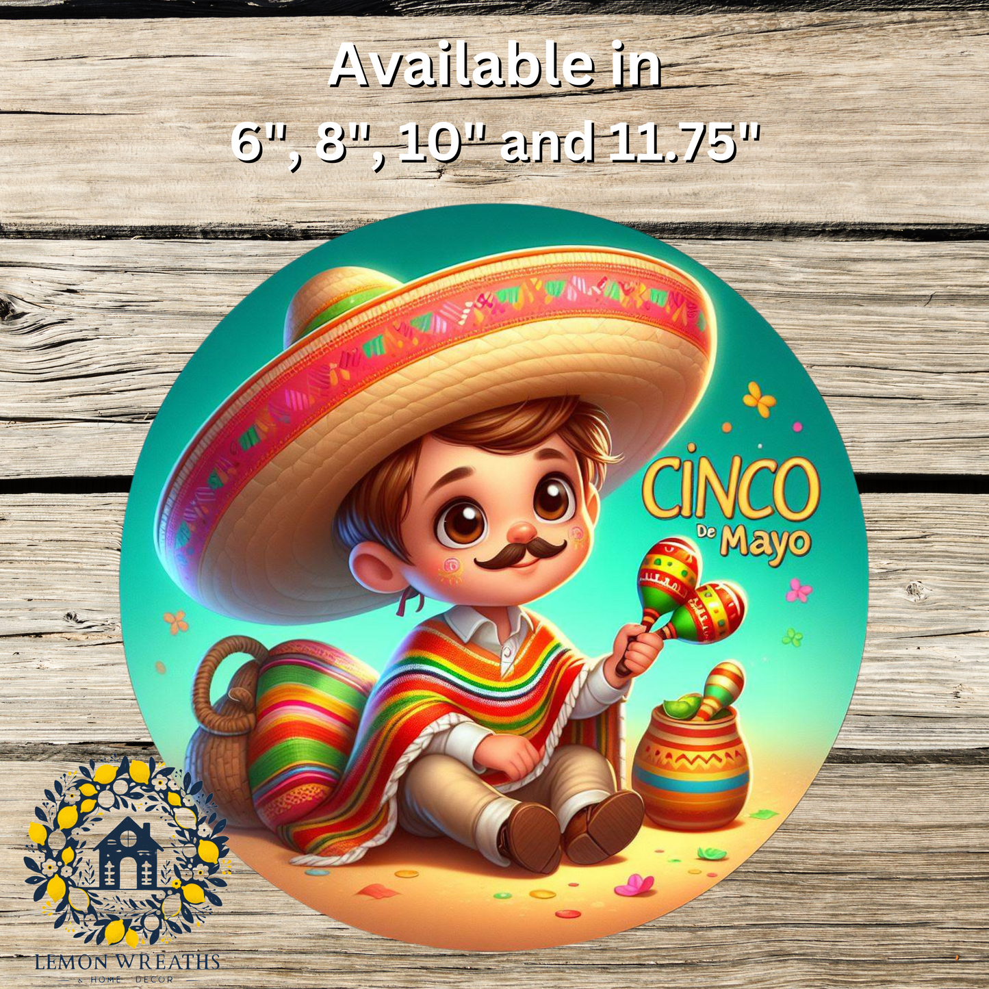 Cinco de Mayo Amigo w/Mustache Metal Sign