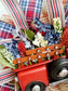 Vintage Truck Patriotic Wreath