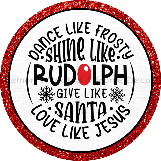 Give Like Santa Love Like Jesus Metal Sign