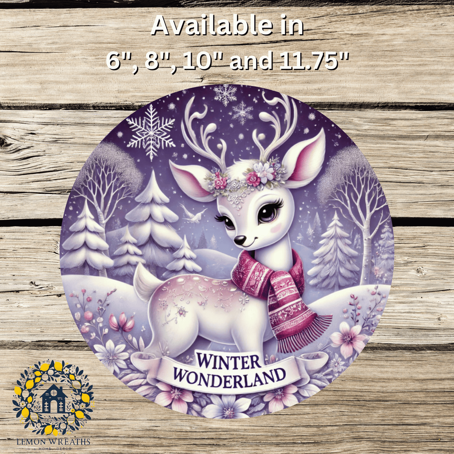 Enchanted Winter Wonderland Purple Metal Sign