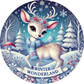 Enchanted Winter Wonderland Snow Blue Metal Sign