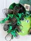 Green Witch Face w/Hat Wreath