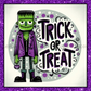 Frankie's Ghoulish Trick or Treat Metal Sign