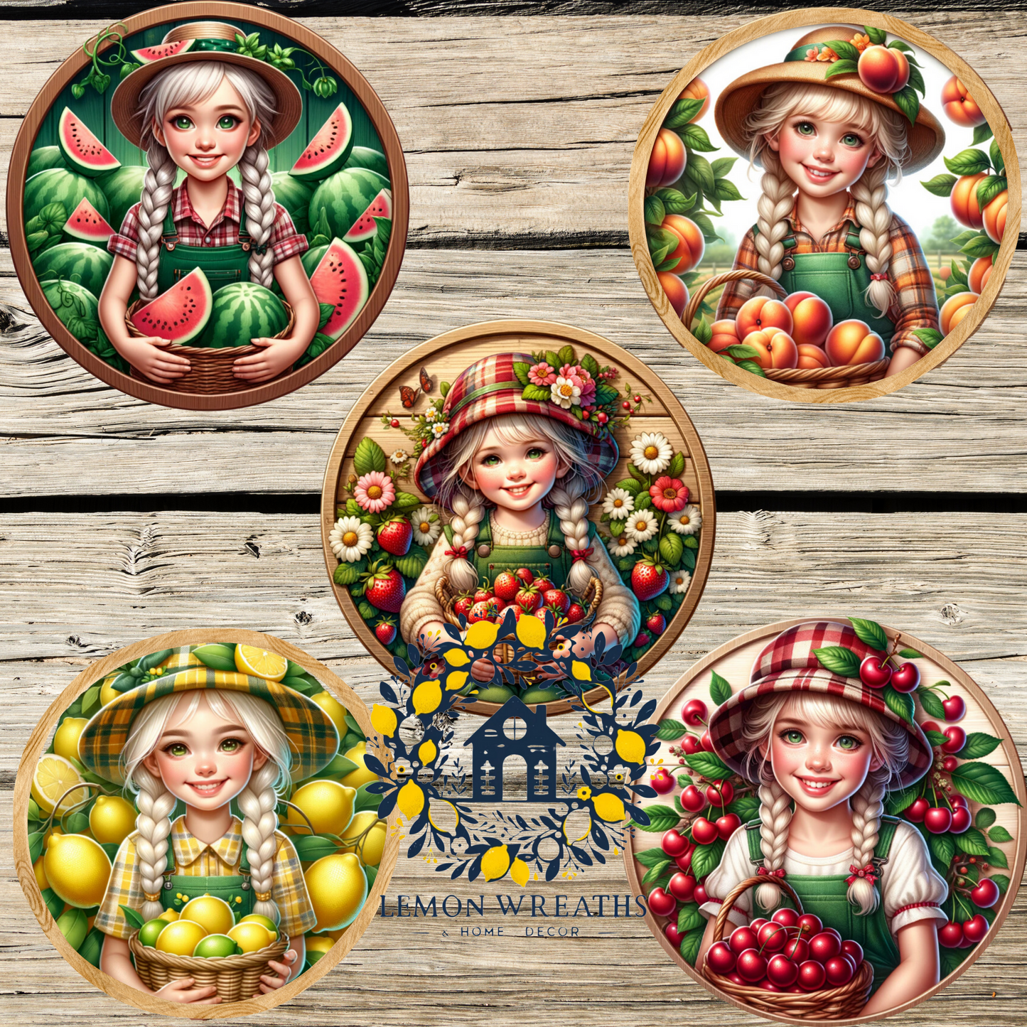 Fruitful Seasons Girls 8" Sign Bundle