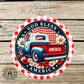 God Bless America Patriotic Truck Metal Sign