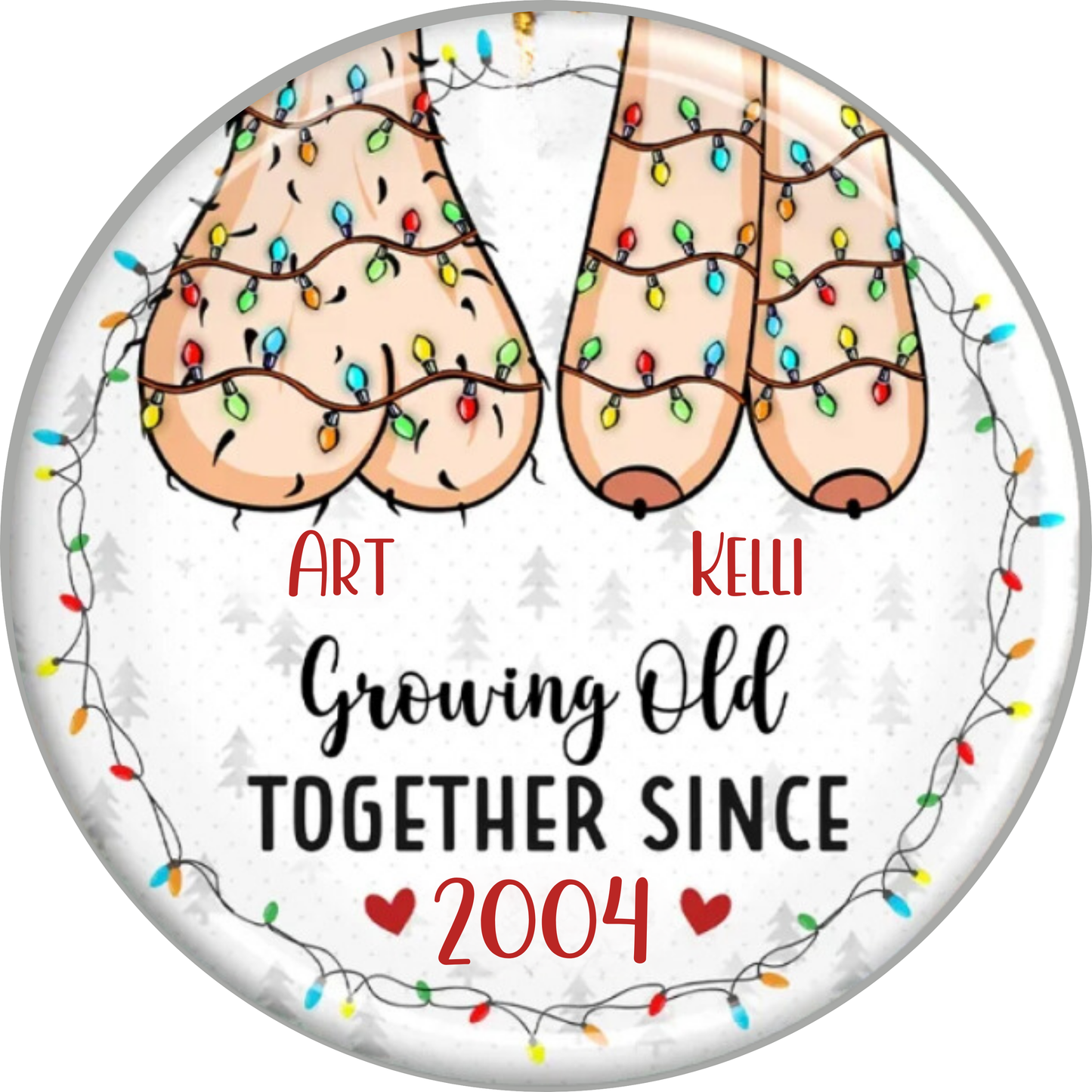 Growing Old Together Personalized Ornament