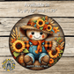 Happy Fall Ya'll Harvest Scarecrow Metal Sign