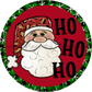 Whimsical Santa Ho Ho Ho Metal Sign