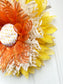 Candy Corn Flower Petal Wreath