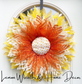 Candy Corn Flower Petal Wreath