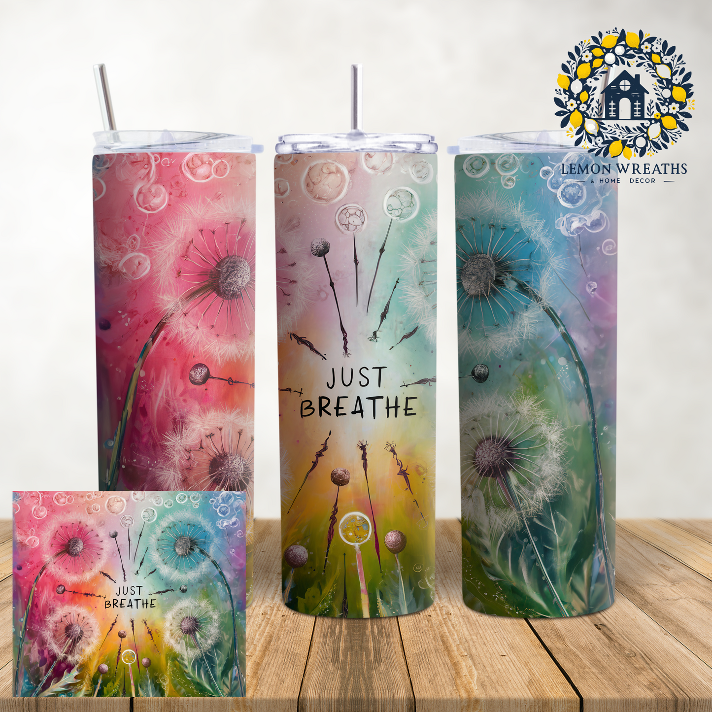 Just Breathe Dandelion 20oz Tumbler