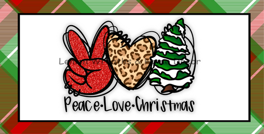 Peace Love Christmas Metal Sign