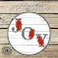 Joy Poinsettias Buffalo Check Metal Sign