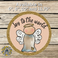 Joy To The World Angel Metal Sign