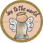 Joy To The World Angel Metal Sign