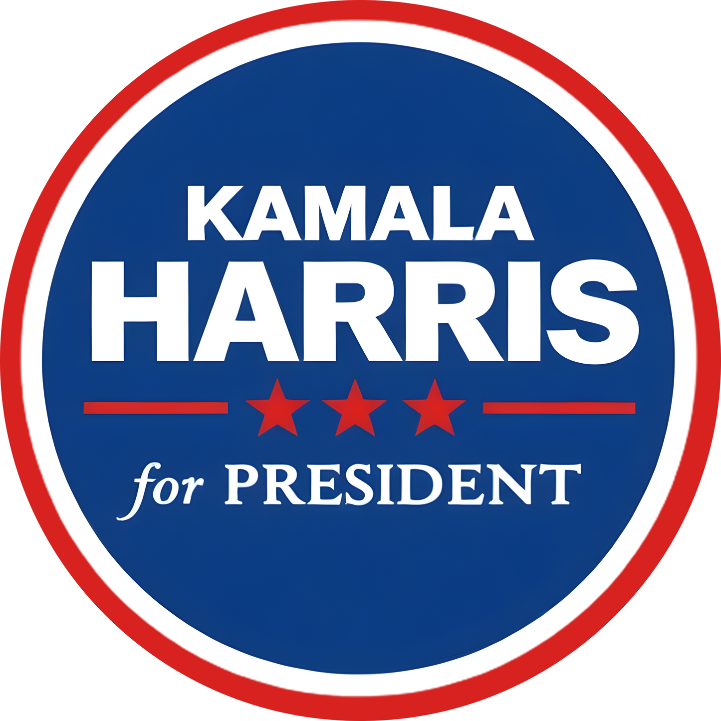 Kamala Harris For President Round Metal Sign