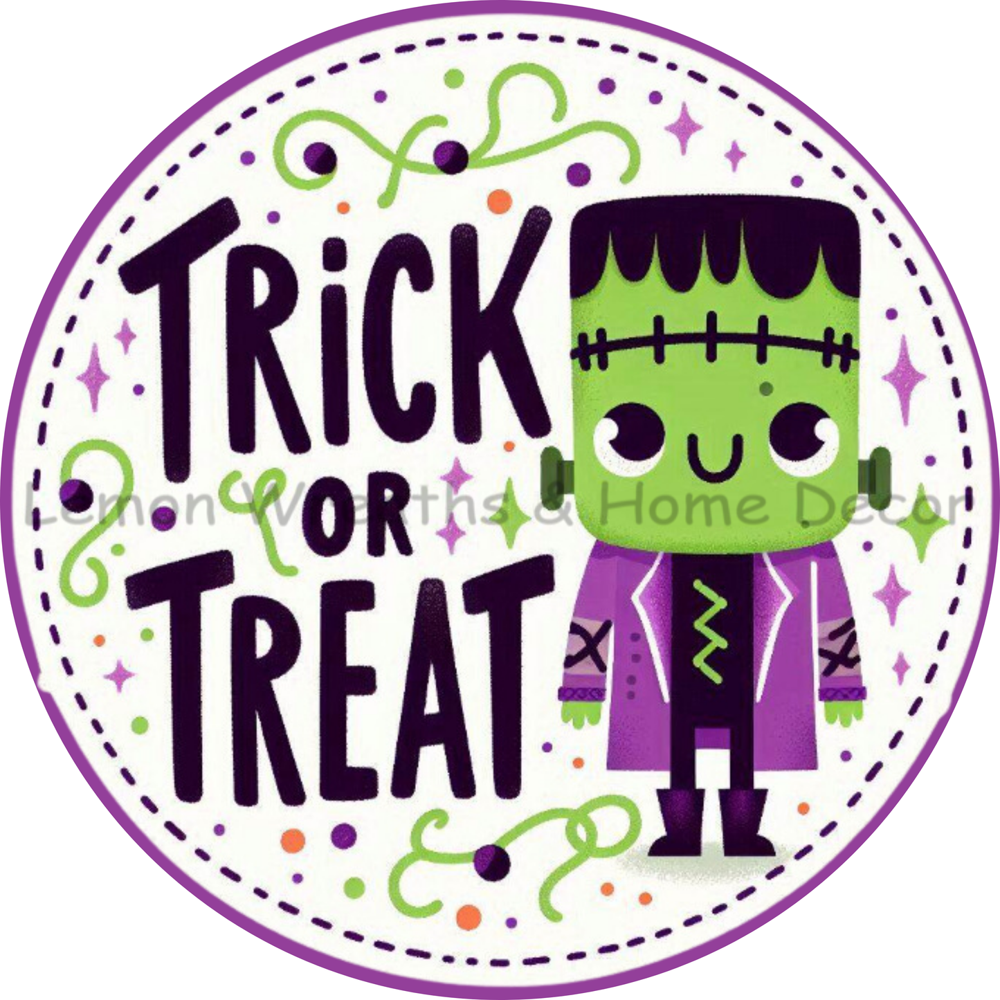 Li'l Frankie's Trick or Treat Metal Sign