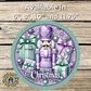 Merry Christmas Nutcracker Lavender & Mint Green Metal Sign