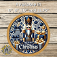 Merry Christmas Nutcracker Navy Blue & Gold Metal Sign