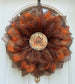 It's Fall Ya'll Brown and Orange Autumn Wreath