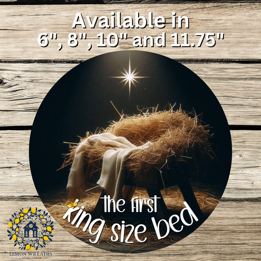 The First King Size Bed Metal Sign