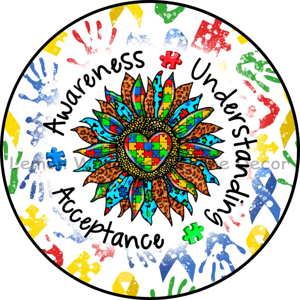 Autism Awareness Understanding Acceptance Metal Sign