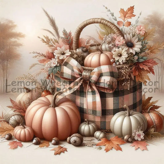 Autumn Harvest Charm Metal Sign