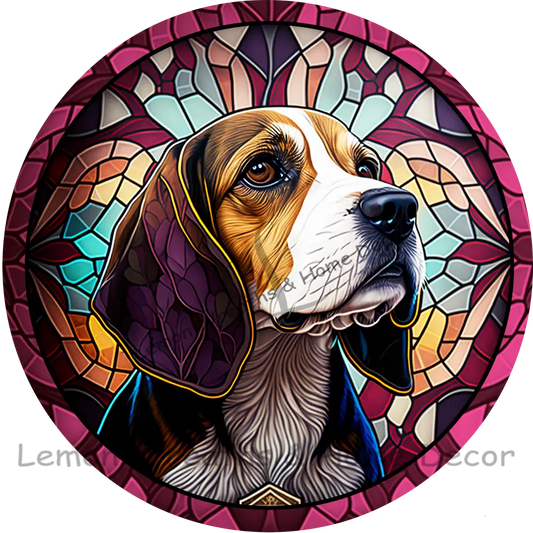 Beagle Dog Breed Metal Sign 8