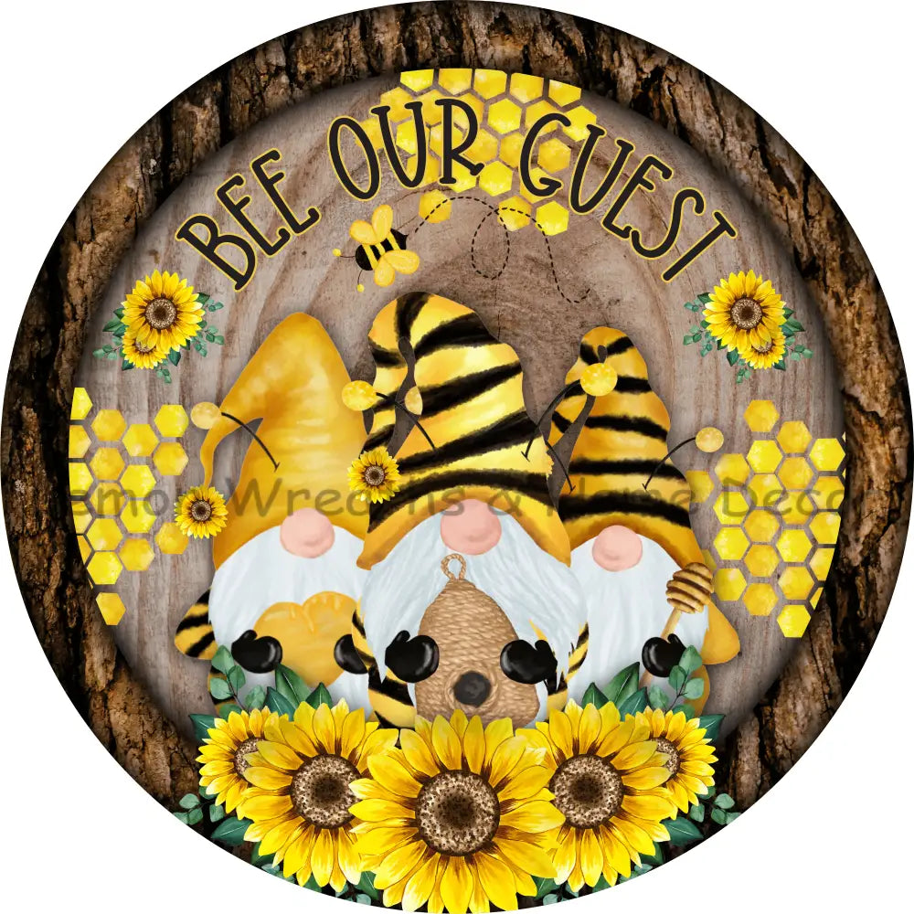 Bee Our Guest Bumble Metal Sign