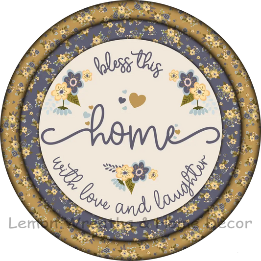 Bless This Home With Love And Laughter Metal Sign 8