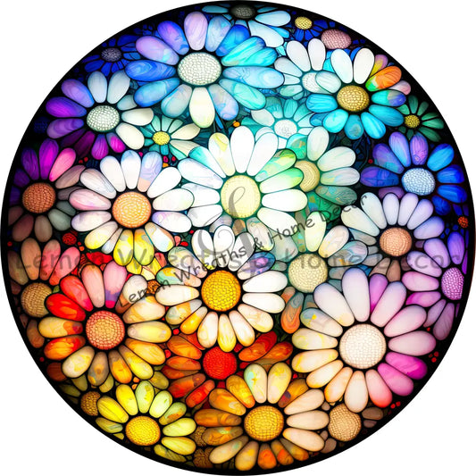Bright Color Daisies Metal Sign 8