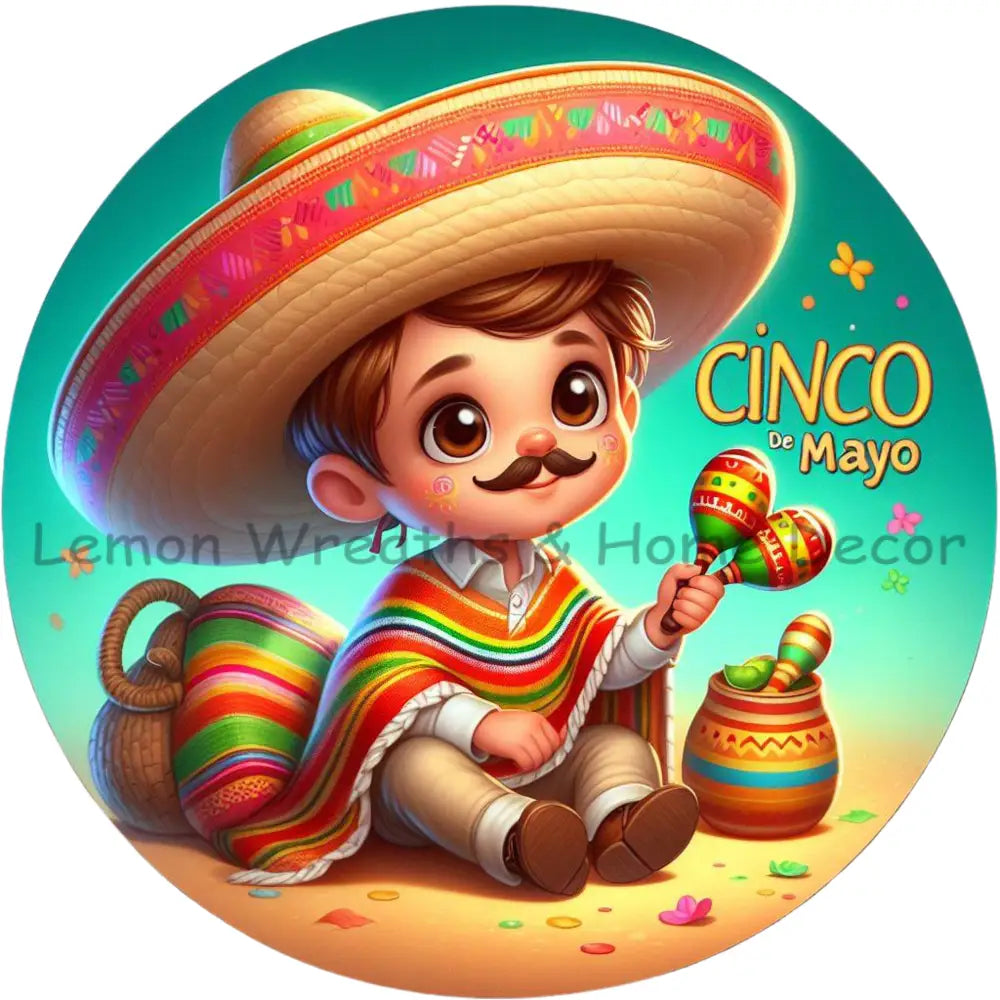 Cinco De Mayo Amigo W/Mustache Metal Sign