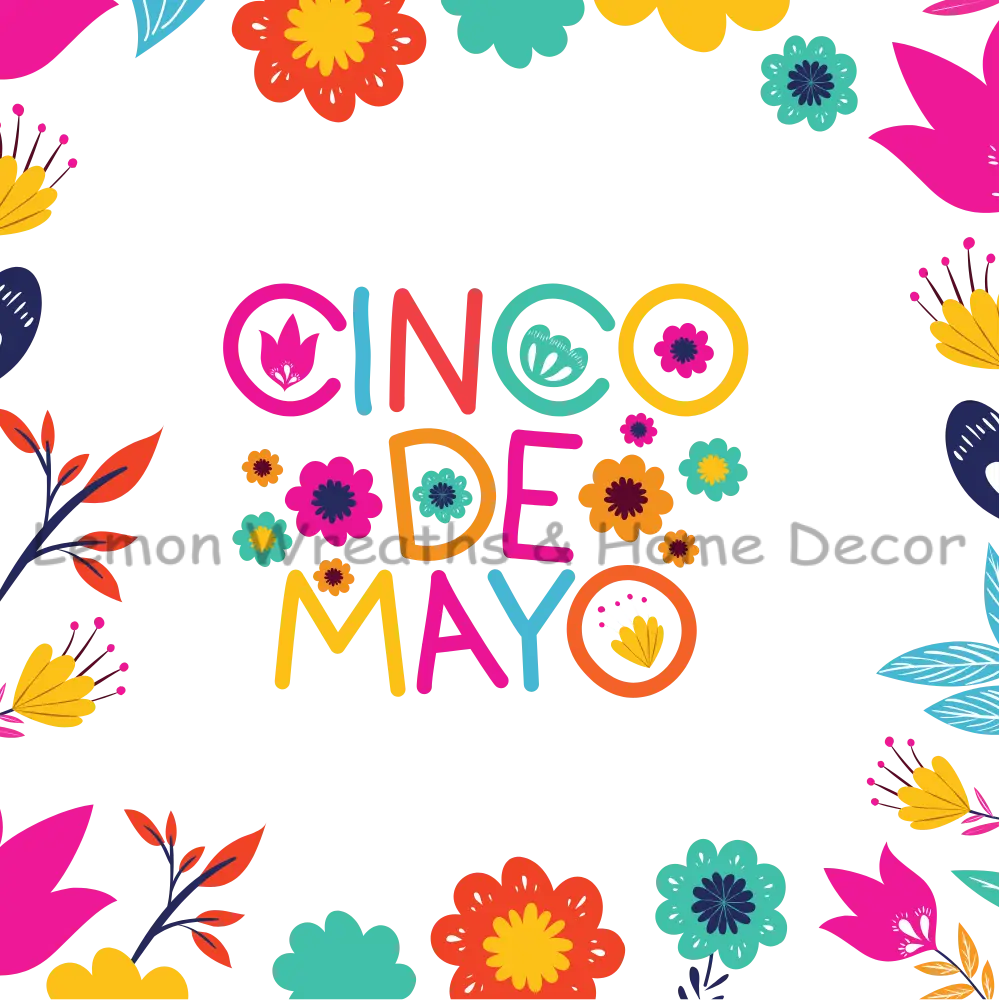 Cinco De Mayo Floral Metal Sign 8