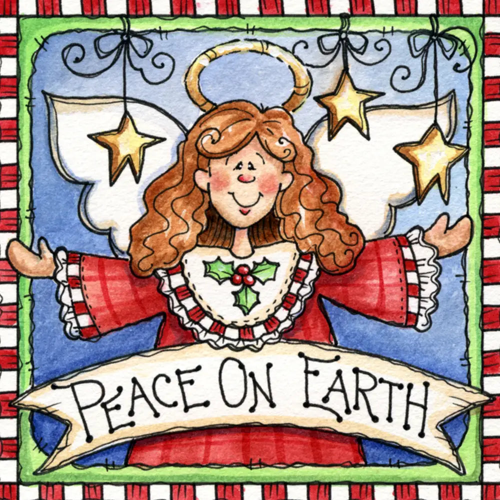 Classic Art Peace On Earth Angel Metal Sign 8