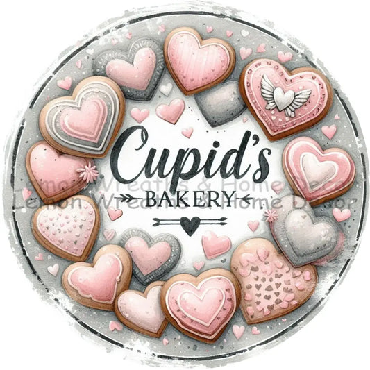 Cupid’s Bakery Heart Cookies Metal Sign